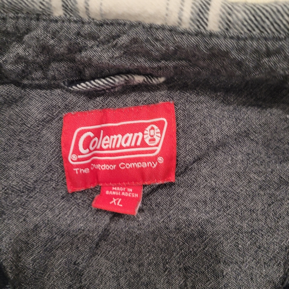 Coleman Blk/Wht Men's XL Flannel - Picture 4 of 6